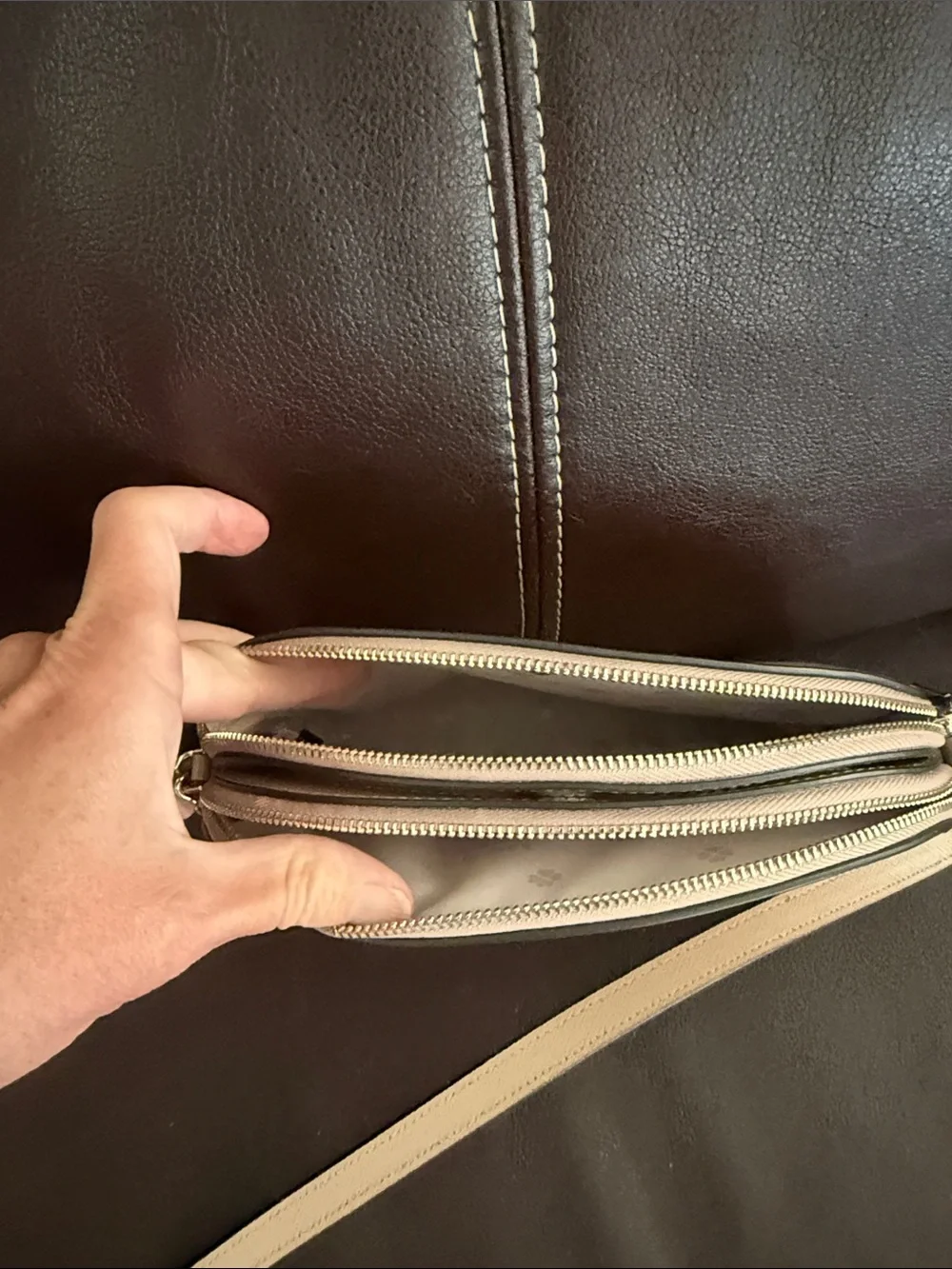kate spade beige dome crossbody bag